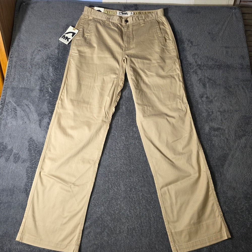 Mountain Khakis Lake Lodge Twill Pants Mens 35x34 Light Khaki Straight Leg New